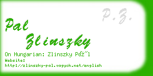 pal zlinszky business card